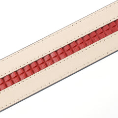 4 cm Ledergürtel in Rot mit Automatik-Schließe