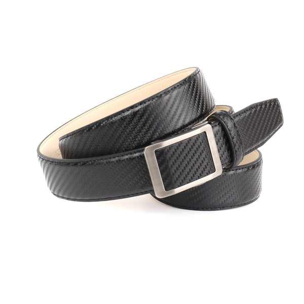 Herren Ledergürtel von Anthoni Crown in stylischer Carbon-Leder-Optik 16KB10