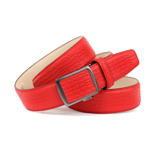ANTHONI CROWN HERRENGÜRTEL in Rot 33KN60