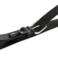 Anthoni Crown Vollleder Denim-Gürtel in Schwarz