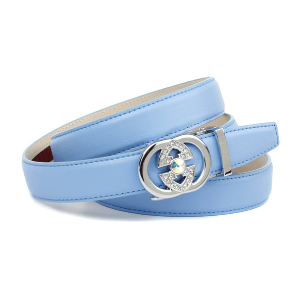 2,5 cm Stilvoller Automatik Gürtel in Hellblau