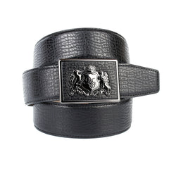 ANTHONI CROWN JEANSGÜRTEL in Schwarz 4 CM mit Metalllogo 39C10L