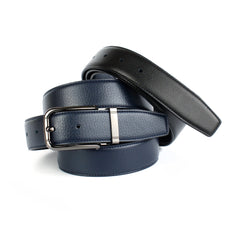 Anthoni Crown klassischer Wendegürtel in Schwarz/Blau