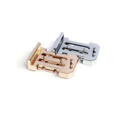 3,4 cm silberfarbener Ledergürtel in Hirschprägung