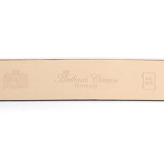 ANTHONI CROWN 3,4 cm schwarzer Ledergürtel in Hirschprägung 13WT10