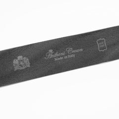 Anthoni Crown Vollleder Denim-Gürtel in Schwarz